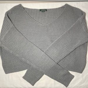 Adorable White Fable Grey Sweater